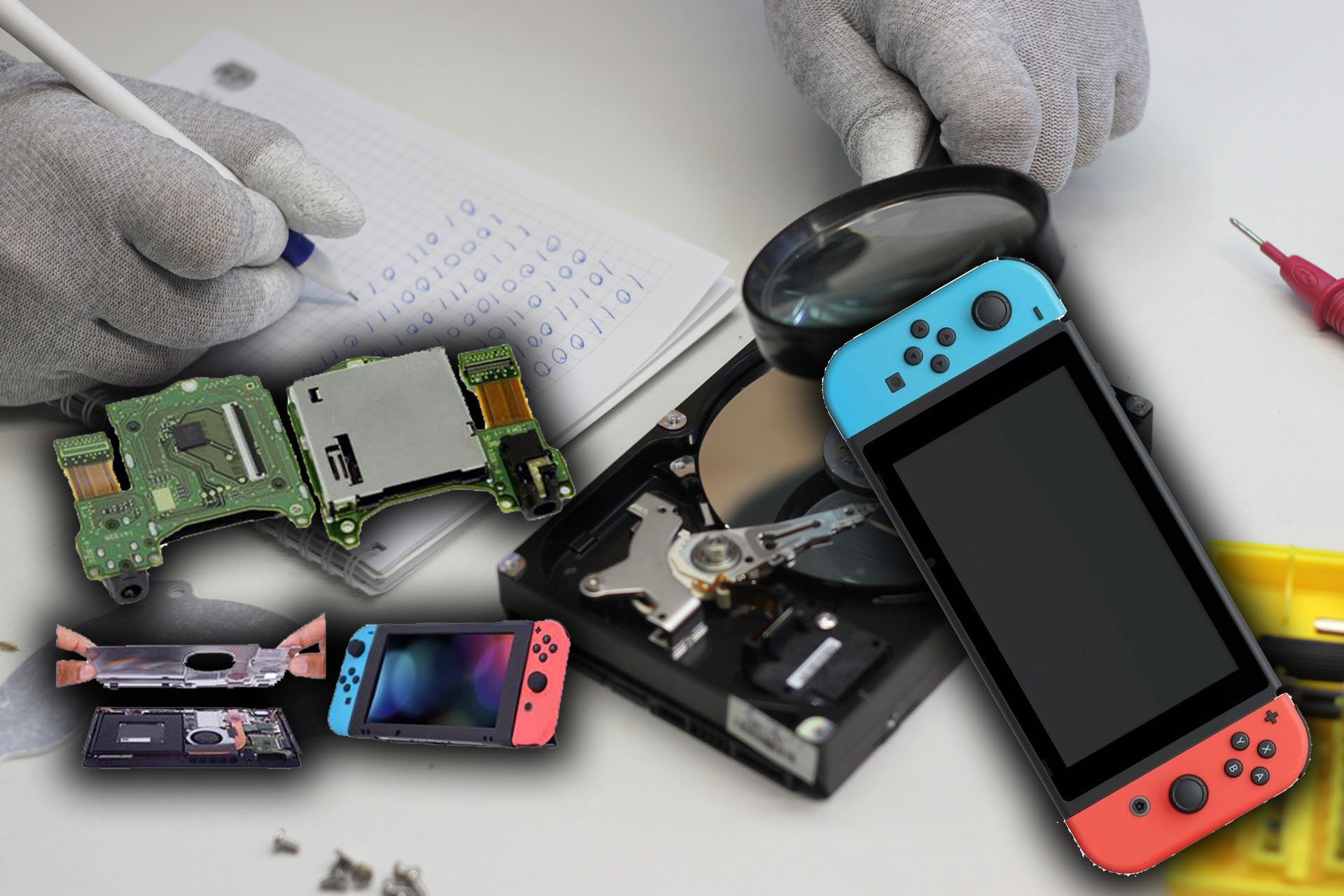 réparation lecteur de carte de jeux switch nintendo et lecteur cd ps4